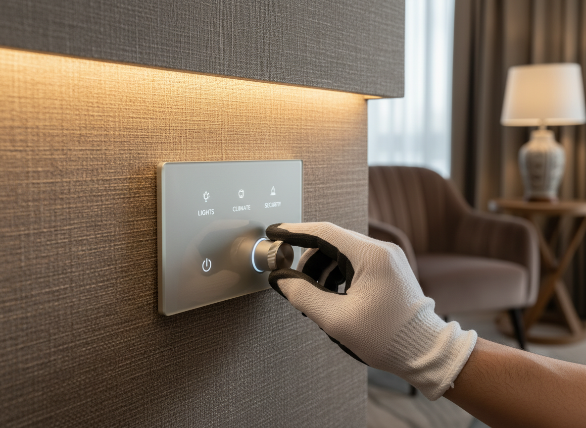 Modern residential electrical outlet installation